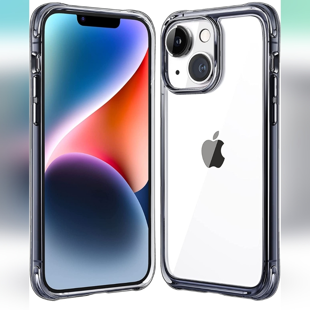 iPhone 13/14 6.1 Case Clear with Military Grade Protective Bumpers